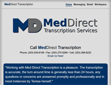 Tablet Screenshot of meddirecttranscription.com